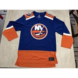 New York Islanders Men's Reebok Edge Blue Long Sleeve Jersey Shirt Size small